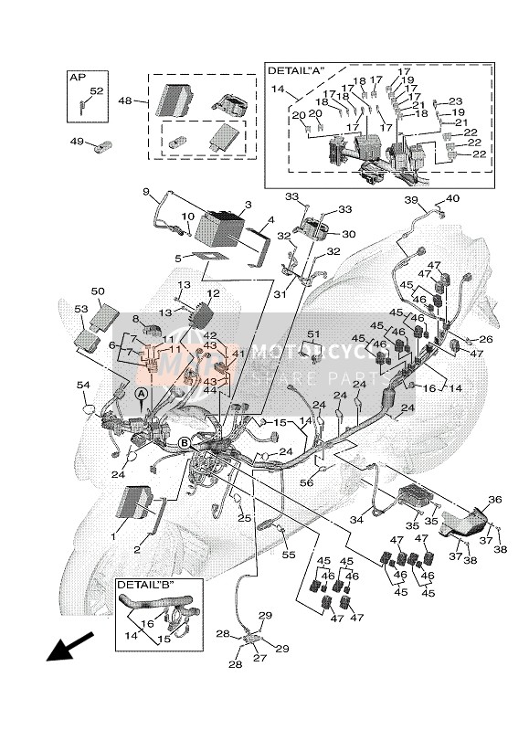 Yamaha TMAX DX ABS 2019 Electrical 1 for a 2019 Yamaha TMAX DX ABS